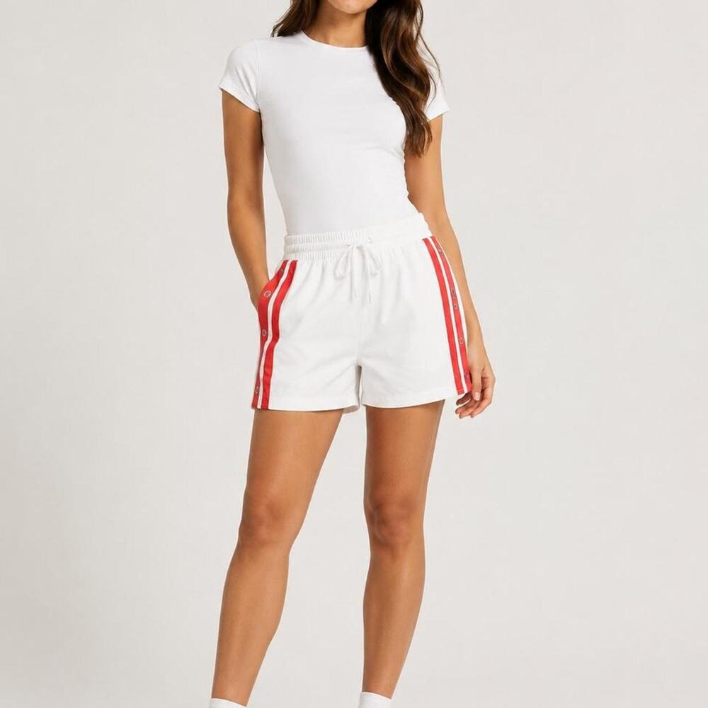 Womens white red athletic